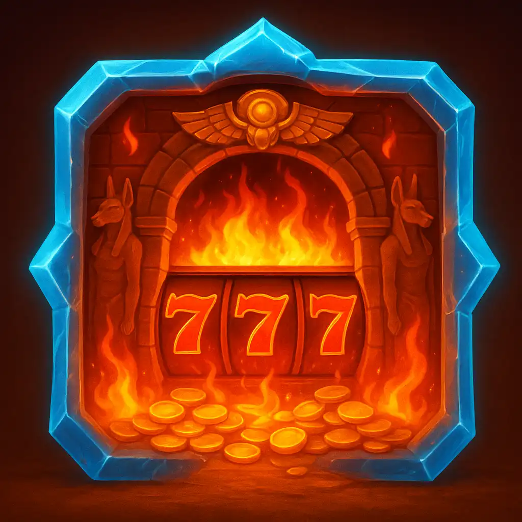 Gates of Hades pokie machine artwork in a golden desert casino theme